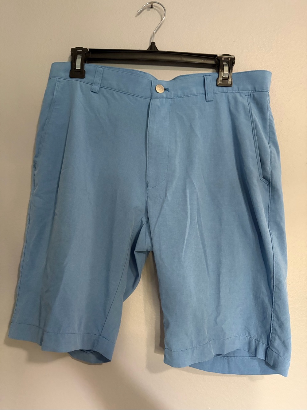 Peter Millar Light Blue Flat Front Men's Shorts